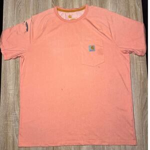 Carhartt Pink Large Mens Utility Relaxed Fit Branded TShirt